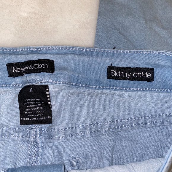 needle & Cloth Jeans Needle Cloth Pale Blue Skinny Ankle Pants 4 Poshmark